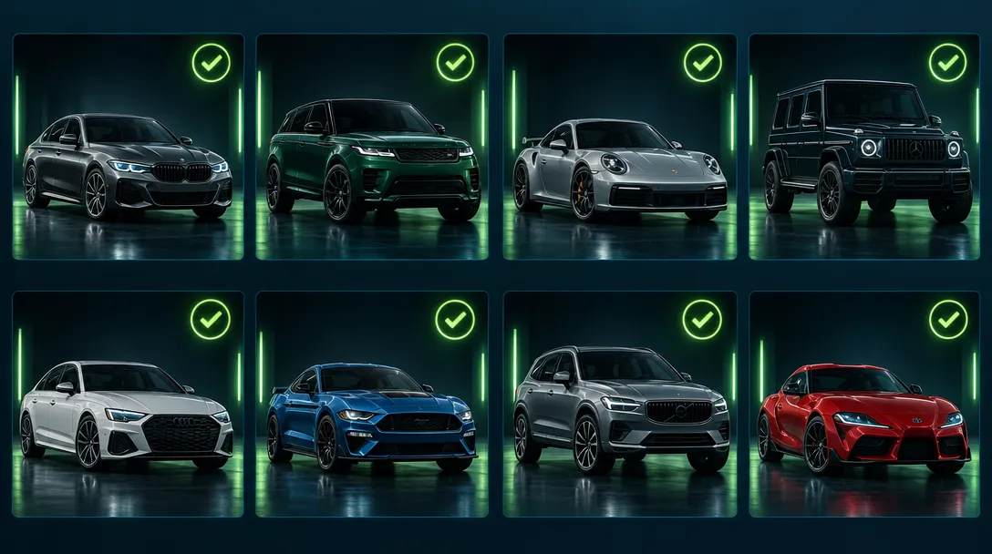 Photos automobiles contrôlées selon les normes de plusieurs plateformes d'annonces